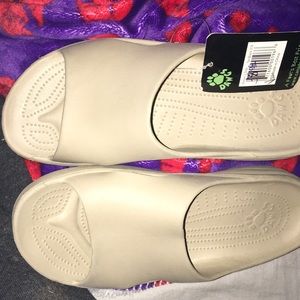 Dawgs clogs with tags, brand new never worn, tan